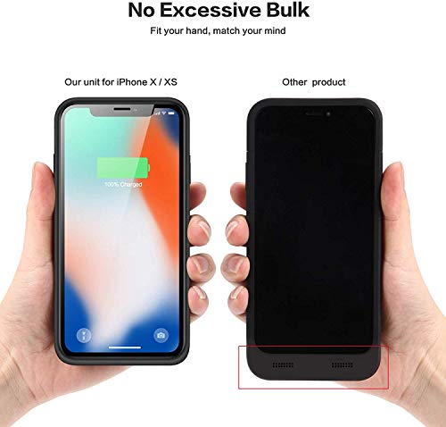 Feob FE-XS-02-BK-6000 Battery Case For Iphone Xs/X, Rechargeable 6500Mah Portable Charging Case Extended Battery Pack Cover Power Bank Charger Case thumb #2