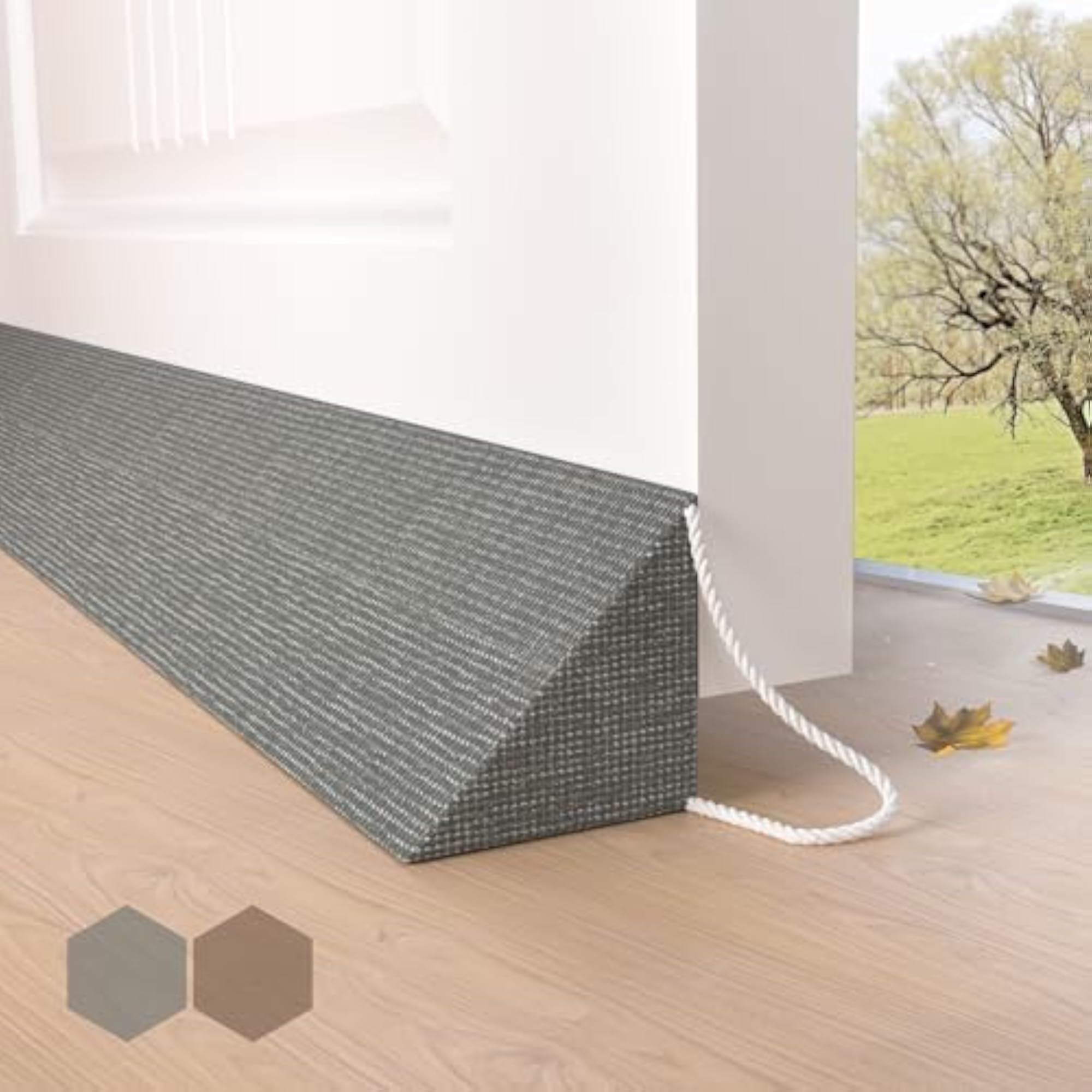 Upgraded Heavy Duty Draft Excluder for Doors, 35.4'' Wedge Design
