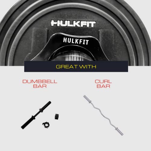 Hulkfit Adjustable Rubber Coated Steel Dumbbell Weight Change Plates For Weightlifting And Strength Training (5Lbs, Pair) #TOP5