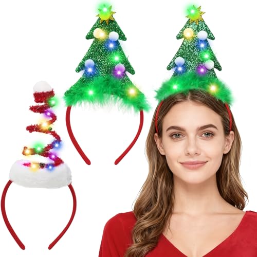 2 Stück Weihnachts Kopfschmuck, Weihnachten Stirnbänder,...