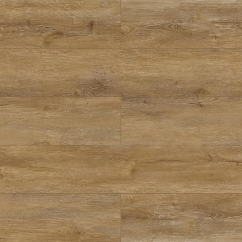 SPC Vinyl Flooring Plank Click‑Lock Rigid Core Waterproof Wood Look Cut Samples from Real Planks DIY Click Installation 12mil Wear Layer(Capital Medium)