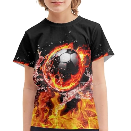 Image of JEOCODY Boys Girls Graphic Tees Funny 3D Printed Short Sleeve T-Shirts 3-16T