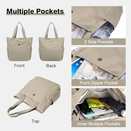 Bolsa Tote para mujer, hombro de nylon con cremallera miniatura 6