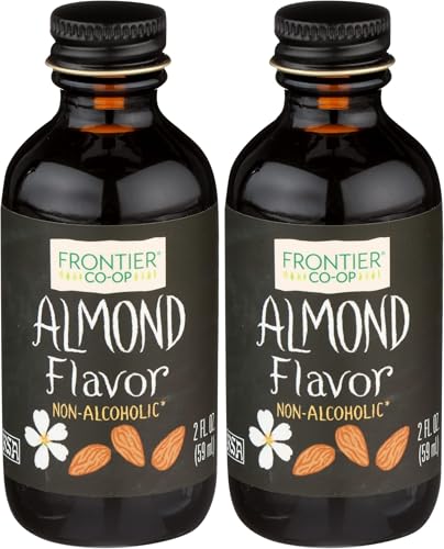 Frontier Co-op Organic Almond Extract, 2 Ounce Glass Jar (Pack of 2)
