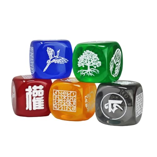2025 Feng Shui Glückswürfel mit fünf Elementen, 5 Farben, bringen viel Glück, w5655