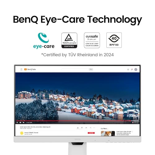 BenQ GW2486TC 24" IPS 100Hz Full HD Coding Monitor |USB-C(65W PD)| Daisy Chain| 99% sRGB| Coding Mode| Height Adjust|HDMI| DP| USB Hub| 2Wx2 Speakers| Eye Care| Noise Cancelling Microphone (White) 11 41DUrwimUpL
