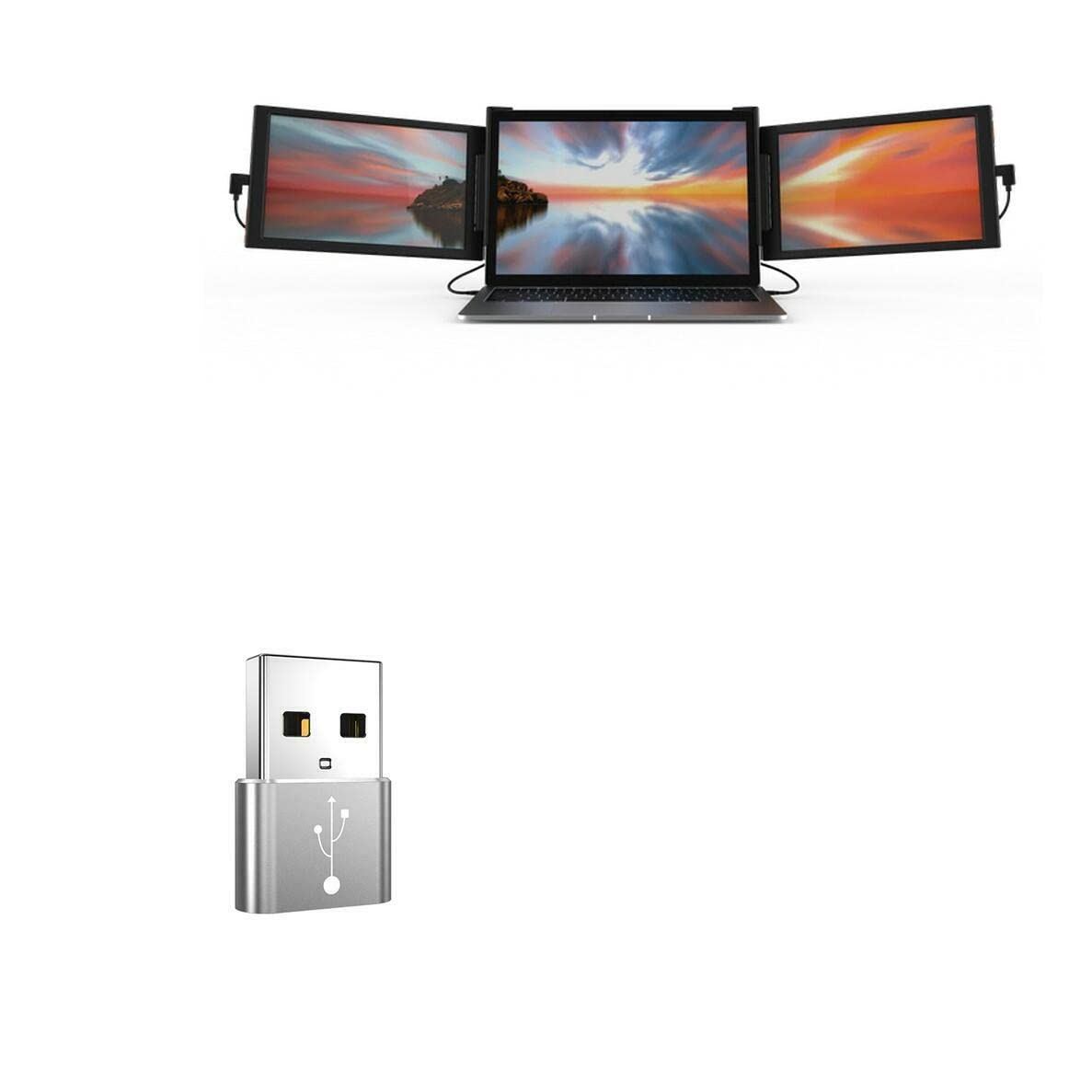 Adaptateur USB-A vers C BoxWave compatible Xebec Tri-Screen convertisseur OTG - 8