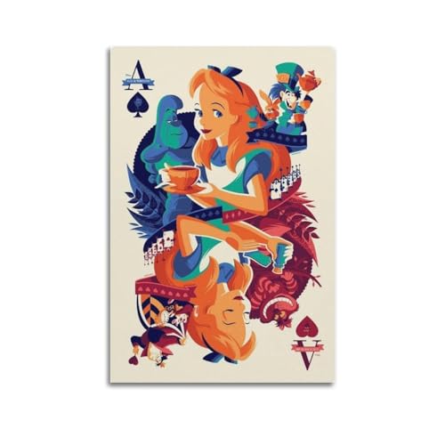 VBHEJRNE Poster decorativo da parete del film Alice nel paese