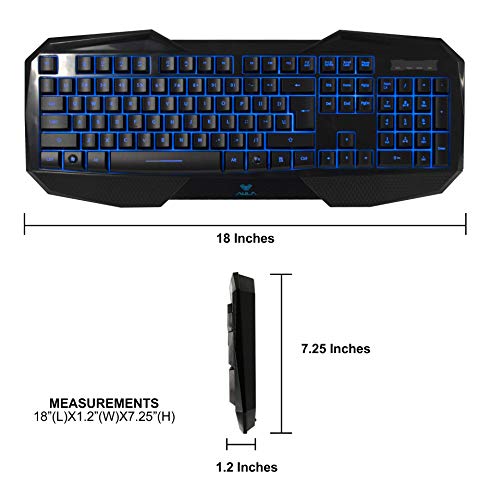 Teclado Gamer AULA con LED y Conexión USB miniatura 2