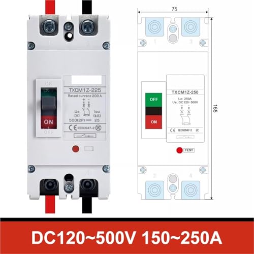 Disjoncteur CC 500V 2P 125A isolateur boîtier moulé MCCB pour courant continu PV - 3