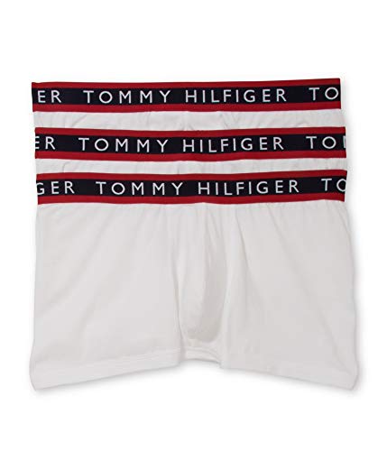 Tommy Hilfiger Men's 3-Pack Basic Trunk, White, Medium/32-34