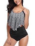 Fancyskin Womens Bathing Suit Slimming Plus Size 2 Piece Bathing Suit Women Geometric Print XL