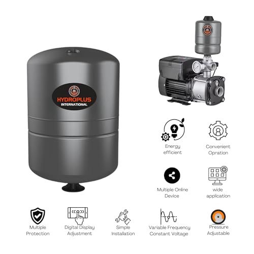 Image of HYDRO TANK PLUS 24L Hydro Pneumatic Pressure Tank | Compatible with Grundfos Pumps | Grey Pressure Booster Vessel for Water Supply & Pump Systems - Gray
