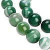 PONABEADIY 1 Box 39PCS Natural Green Banded Agate Beads Strand with Hole Round Assorted Grade A Graduated Dyed Peru Gemstone Loose Spacer Bead for Jewelry Making Bracelets Necklaces DIY Crafts Supply #5