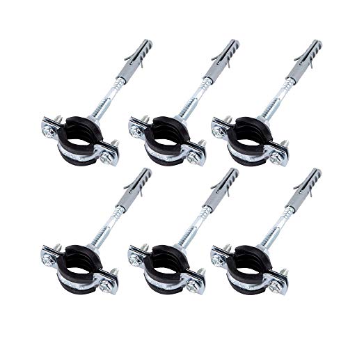 Confezione da 6 pezzi - Staffe per tubi in metallo...