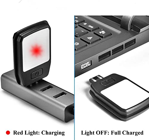 OMOUP Luzes de livro, luz de leitura recarregável, luz quente para cuidados com os olhos, com 4 conf