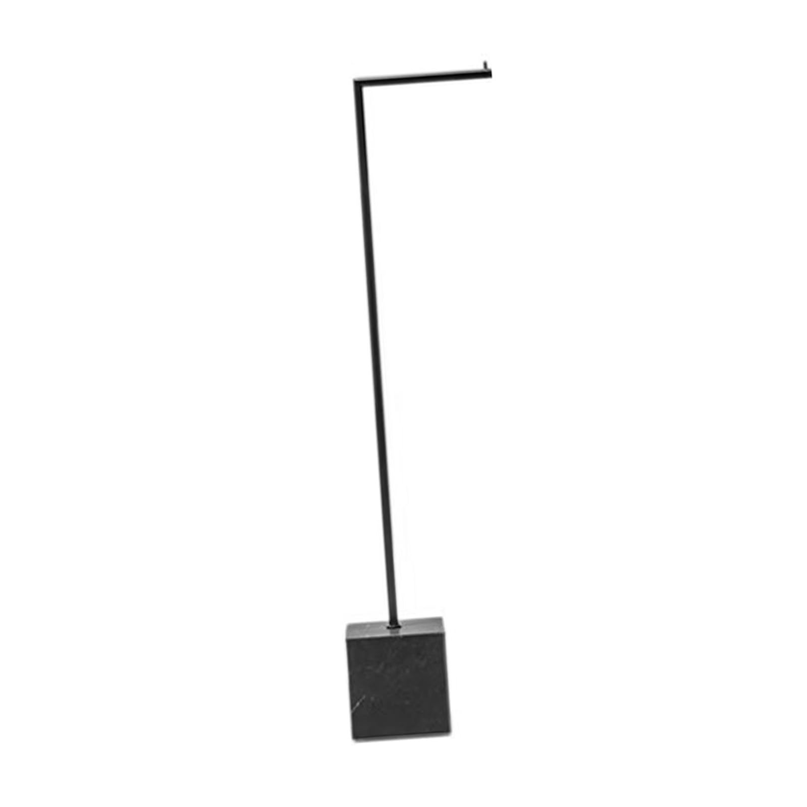 Supporto porta carta igienica con base in acciaio e marmo | Multicolor, dimensioni multiple, bagno, cucina, soggiorno: base in marmo autoportante, senza trapano(Black,65.5x14cm)