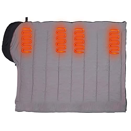 LANRU Sac de Couchage Chauffant - Sac de Couchage Chauffant Portable pour Le Camping - Prise en Charge de Plusieurs alimentations USB par Batterie Externe ou Autre Alimentation USB Cover