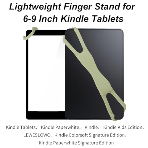 lasuroa 2 Stück Bequeme Handschlaufe für Kindle, Hochflexibler Vielseitiger Handgurt Sicherer und Leichter Lesegriff für 0,15-0,23m Tablets/Paperwhite/Kobo/Oasis/E-Book/Handy (Grün)
