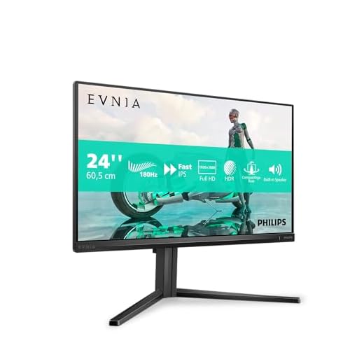Philips Evnia 24M2N3200AM - 24 Zoll Full HD Gaming Monitor, 180 Hz, 1 ms, FreeSync Prem., G-Sync comp., HDR10 (1920x1080, 2X HDMI 2.0, 1x DisplayPort 1.4) schwarz-grau