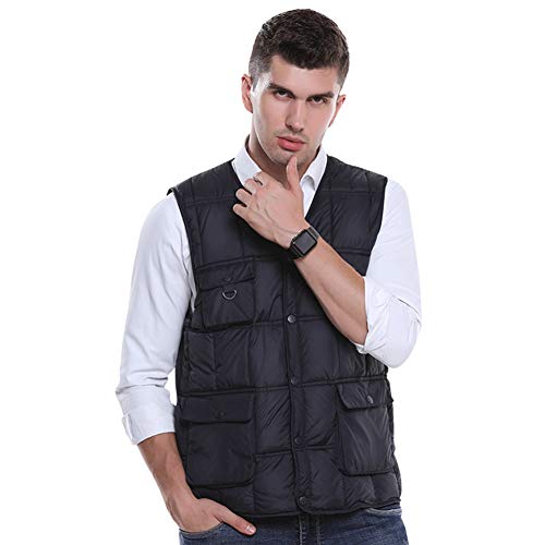 Energeti Equitación al Aire Libre Pesca de esquí Calefacción Chaleco cálido Grafeno Fibra de Carbono USB Inteligente Lavable Tamaño Carga de USB Ajustable Ropa calentada (Batería no incluida)