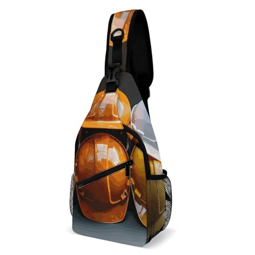 Sac à bandoulière pour casque de chantier et sac de poitrine de sport