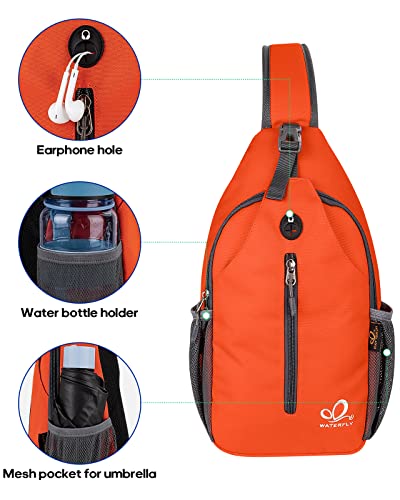 Waterfly Sling Bag Backpack Shoulder Crossbody Bag Chest Bags Hiking Casual Daypack for Men Women