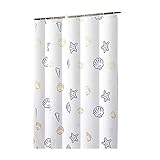 Shaoyao Cortina de Ducha Impresión Impermeable Antimoho Cortinas de Bañera de Baño con Ganchos 150x180