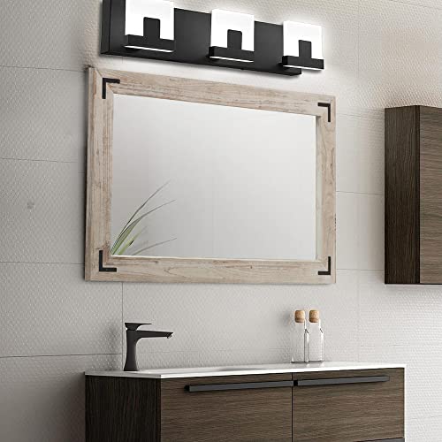 YOSHOOT-Rustic-Wooden-Framed-Wall-Mirror-Natural-Wood-Bathroom-Vanity-Mirror-for-Farmhouse-Decor-Vertical-or-Horizontal-Hanging YOSHOOT Rustic Wooden Framed Wall Mirror Natural Wood Bathroom Vanity Mirror for Farmhouse Decor Vertical or Horizontal Hanging