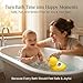 Baby Bath Thermometer with Smart Temperature Alert, Accurate Digital Water Thermometer for Baby, Floating Duck Bath Toy with Timer, LED & Sound Alarm, BPA-Free, Waterproof Infant Bath Thermometer