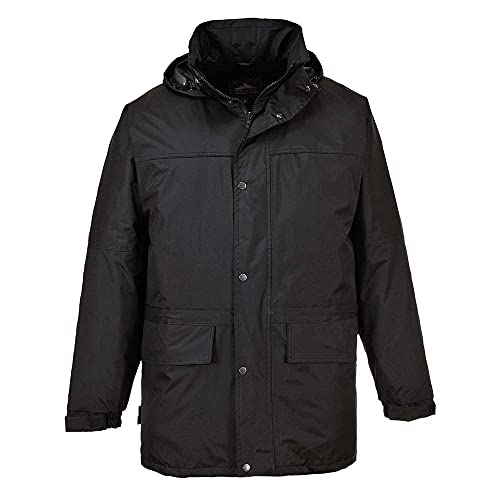 Portwest Parka Oban doublée polaire, Couleur: Noir, Taille: XXXL, S523BKRXXXL