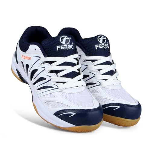 Image of FEROC Kids Badminton Shoes (Non Marking) Active Grip Lightweight & Durable Sole for Boys Girl Kids