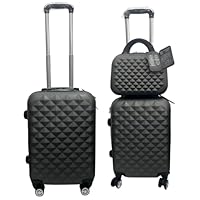 Kit Malas de Viagem 23kg, 10Kg, 8kg e Frasqueira 12 ou 14 Polegadas Bolsa de Mão c/Trava de Senha FIbra Rígida ABS Rodas 360º Removíveis (Kit 10kg/8kg/12 | Cinza)