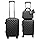 Kit Malas de Viagem 23kg, 10Kg, 8kg e Frasqueira 12 ou 14 Polegadas Bolsa de Mão c/Trava de Senha FIbra Rígida ABS Rodas 360º Removíveis (Kit 10kg/8kg/12 | Cinza)