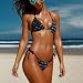 JINJINKIANG Navy Camo Camouflage Hunting American Flag Bikini Set for Women - Two Piece Swimsuits Sexy Swimwear - Thong String Lace up Bathing Suit
