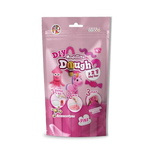 Science4you Plastilina Rosa – Kit de Manualidades de Plastilina para Niños, Haz Tu Propia Arcilla Perfumada Suave y Seca, Arcilla Rosa, Regalo Creativo para Niños y Niñas de 4 5 6 7 8+ años