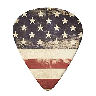 Lot de 6 médiators vintage imprimés drapeau américain des États-Unis avec boîte de rangement pour guitare acoustique et électrique - Les Beatles, Paul McCartney, John Lennon, RIngo Starr, George Harrison Lot de 6 médiators vintage imprimés drapeau américain des États-Unis avec boîte de rangement pour guitare acoustique et électrique – Image 3