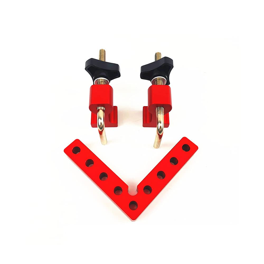 90 Degree Positioning Squares, Aluminum Alloy Right Angle Clamp For Woodworking L Type Corner Clamp Position Tool With 4 Clamps For Box Door Picture Frames 140mm - View #5