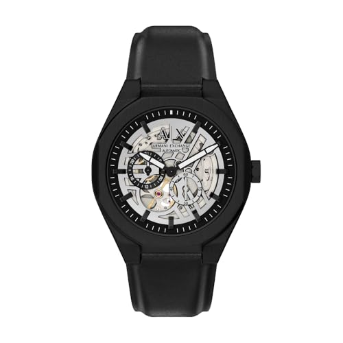 Armani Exchange Montre Homme, Mouvement Automatique et Boîtier 44mm Avec Bracelet Acier Inoxydable