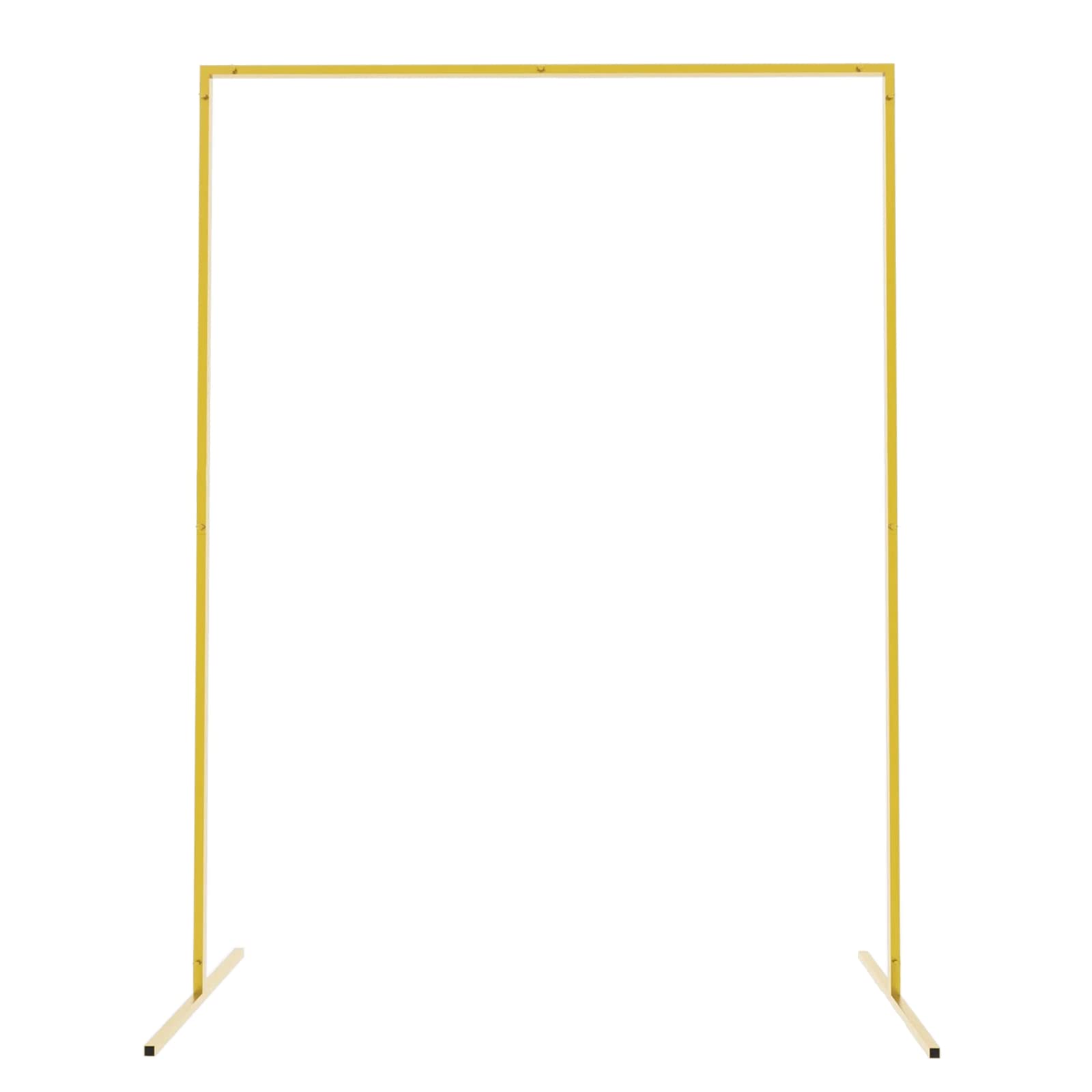 Złoty łuk ślubny, kwadratowy stojak, metalowy łuk balonowy, łuk ogrodowy, rama na ceremonię ślubną, dekorację urodzinową, 1,5 x 2 m, 2 rozmiary