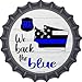 SMART BLONDE Washington Back The Blue Novelty Metal Bottle Cap BC-1276