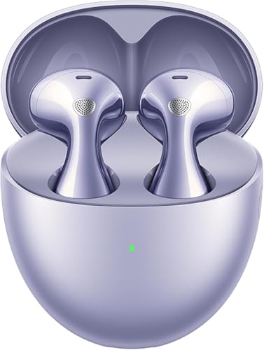 Huawei FreeBuds 6 kabellose Kopfhörer, Bequeme Passform, Dual-Treiber mit True Sound, klare und stabile Anrufe, offene ANC, 36H Batterie, IP54 wasserdicht, iOS & Android, Violett