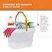 Casabella Plastic Multipurpose Cleaning Storage Caddy with Handle, 1.5-Gallon, Clear