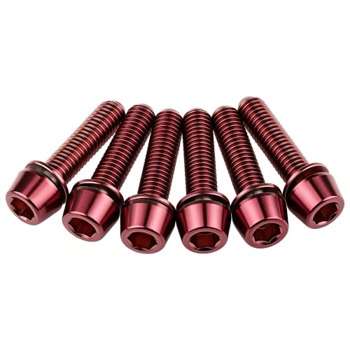 Image of Titanium M5x20mm Allen Hex Tapered Bolt Screw (Burgundy)