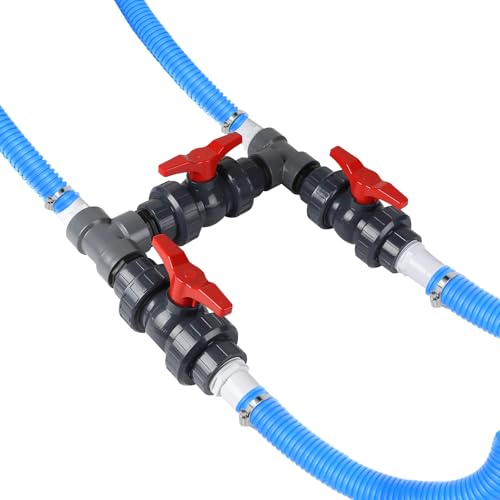 SWAWIS Bypass Pool Set Ø 50 mm Wärmepumpe Pool Anschluss-Set Poolheizung Wärmepumpe Solar Heizung Pool Bypass, Steuerung der Wasserzufuhr für eine optimale Temperaturregulierung