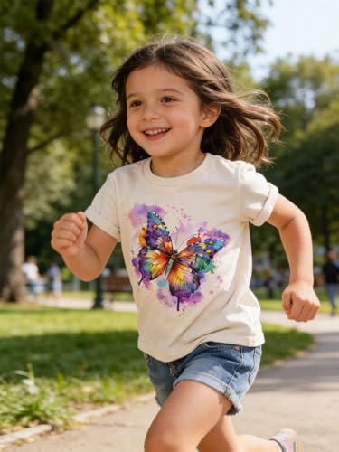 Image of Funnycokid Little Girls T Shirt for Toddler 3-7 Years Kids Tee Graphic Short Sleeve Clothes Tops