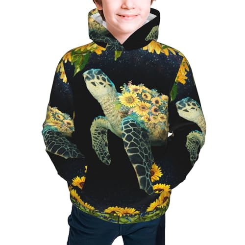 Sea Turtle Boy, Girls Sports Shirt Youth Pullover Fashion Hooded Sweatshirt