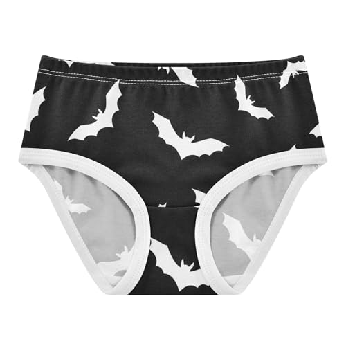 Artistic Toddler Girls Underwear 2t Cotton Little Girl Panties White Bats Solid Black Halloween Kids Briefs Undies - Main Image
