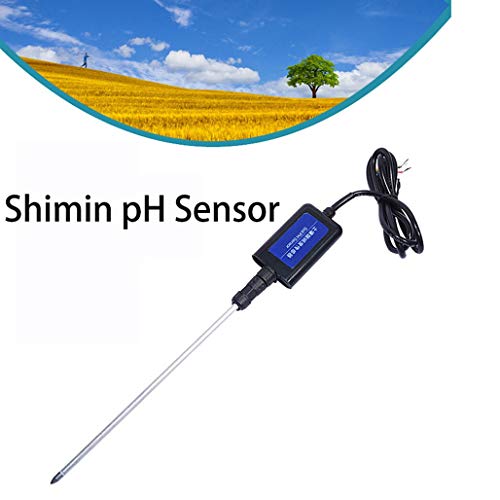 HWENJ Soil PH Sensor Module Agricultural Soil PH Tester Measuring PH Value Instrument RS485 Tester,High Sensitivity,Buried Soil Monitoring,IP65 Protection