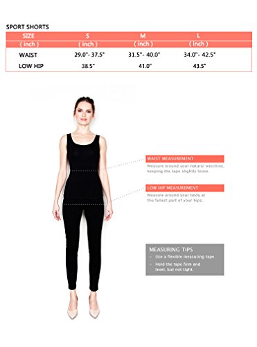 image for RIBOOM Women Workout Fitness Running Shorts, Double Layer Elastic Wais